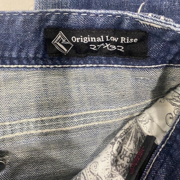 Rock & Roll Cowgirl Bootcut Jeans Womens Size 29 Embroidered Dark Wash Western R - Picture 7 of 14